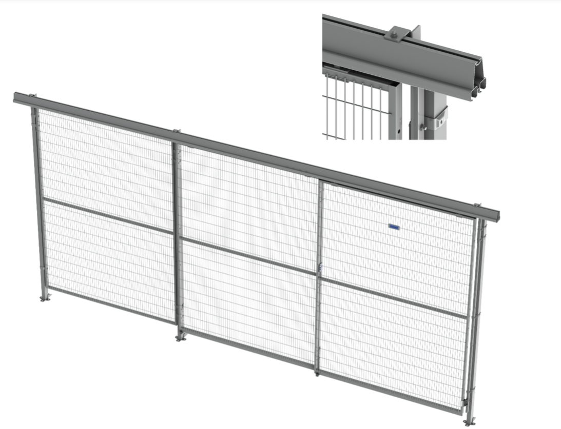 Carrier de Puerta Corrediza Simple x3